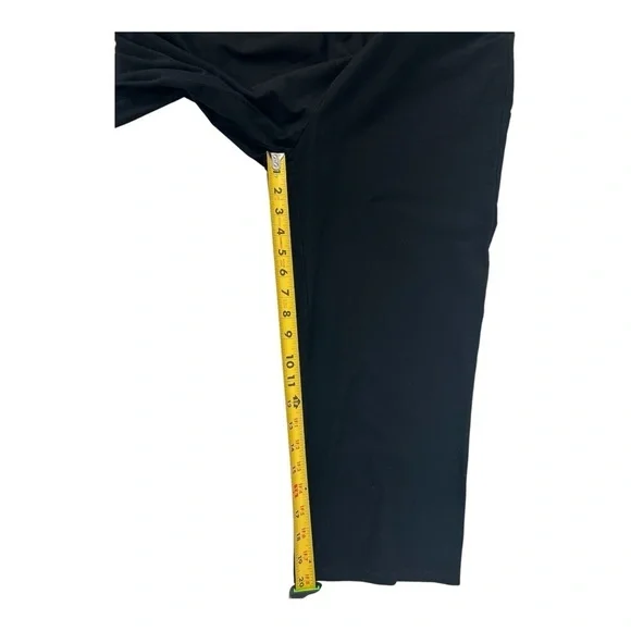 Eileen Fisher Stretch Crepe Straight Pant Women Size Large Black | Quiet Luxury - Picture 10 of 11